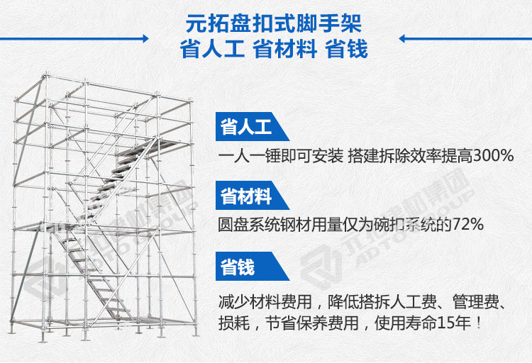 大型房建高支模盘扣式满堂支架 生产产品优势