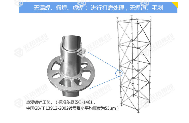 承插套扣式钢管脚手架热镀锌工艺